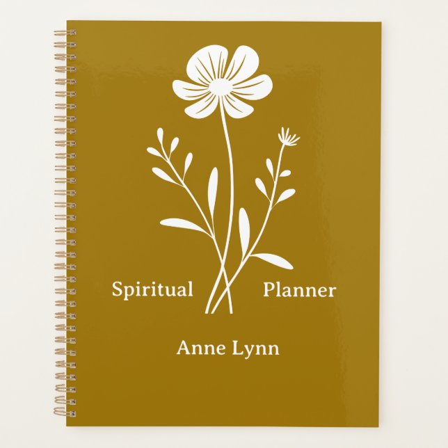 Gold Custom Name Spiritual Planner (Front)