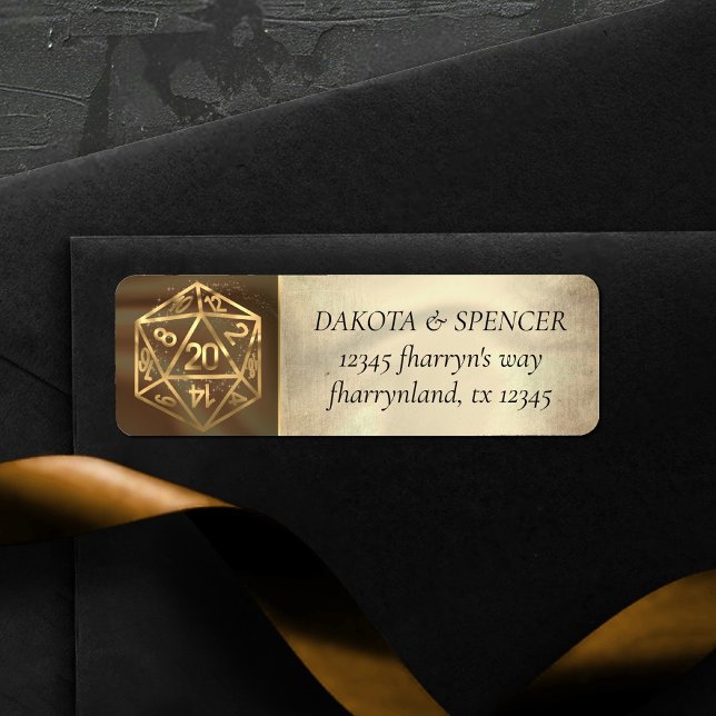 Gold D20 | Tabletop Role Player Dice Address (Creator Uploaded)
