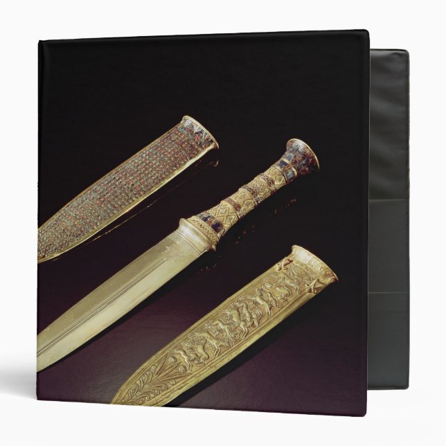 Gold dagger and sheath binder (Front/Inside)