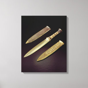 Gold dagger and sheath canvas print