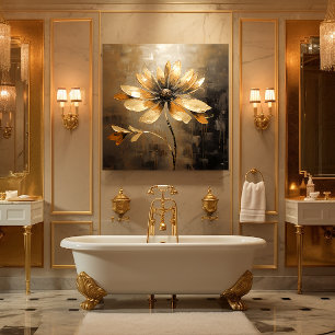 Gold Daisy Canvas Print