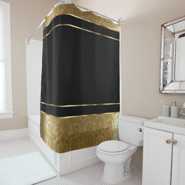 Gold Damask and Black Design (In Situ)