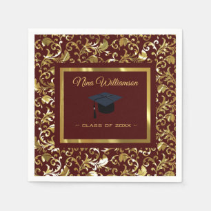 Gold Damask And Cap Napkin