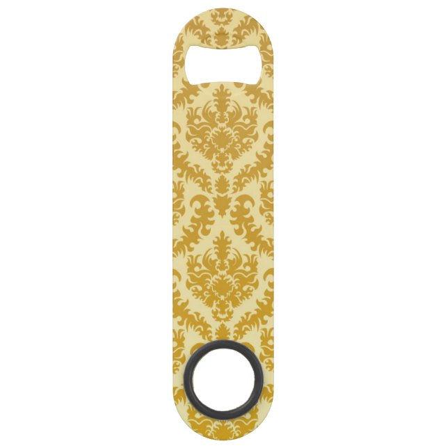 Gold damask bar key (Front)