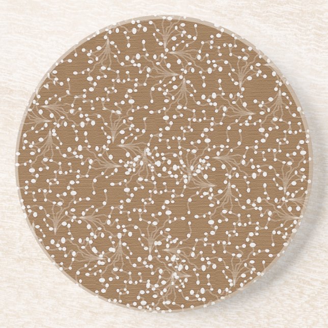 Gold Damask Coaster (Front)