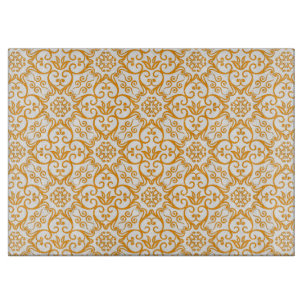 Gold Damask Cutting Board
