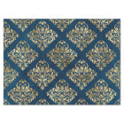 Gold Damask on Blue Decoupage
