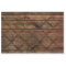 Gold Damask on Brown Wood Decoupage