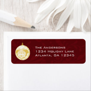 Gold Damask Ornament  Christmas on Garnett