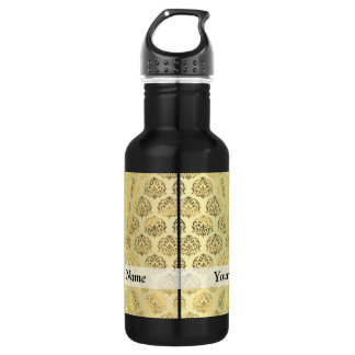 Gold damask pattern 532 ml water bottle