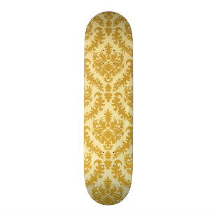 Gold damask skateboard