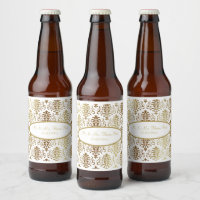 Gold Damask White Script Wedding Elegant