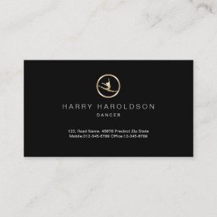 Gold Dancer Icon Dancer Business Card