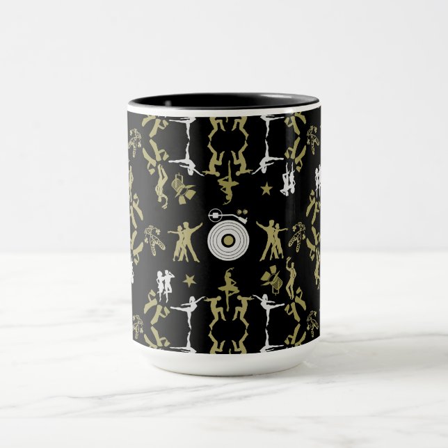 Gold Dancer Patterned Home Decor Mug (Center)
