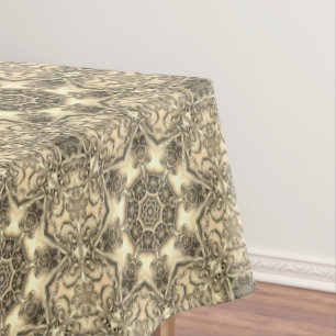 Gold Decorative Holiday Tablecloth