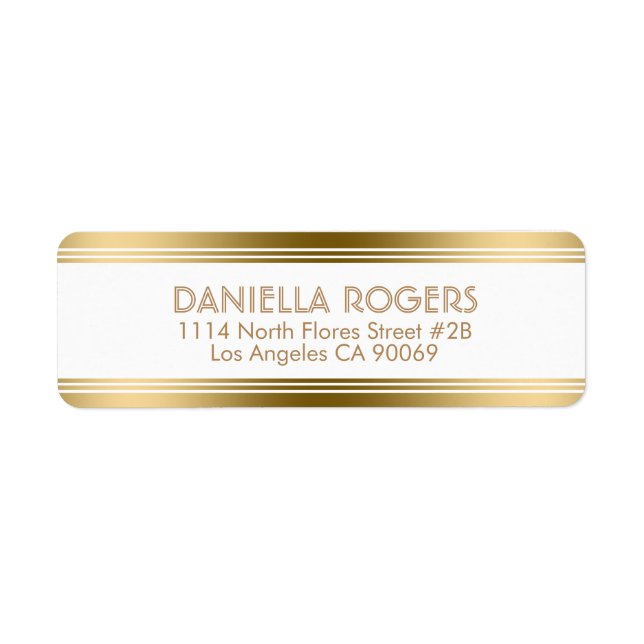 Gold Decorative Stripes Geometric Modern Design (Front)