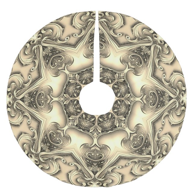 Gold Decorative Tree Skirt (Front)