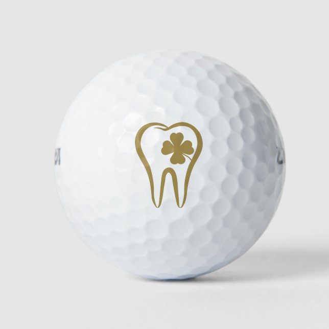 Gold Dentist | Lucky Teeth Golf Balls (Front)