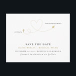 Gold Destination Wedding Save the Date Announcement Postcard<br><div class="desc">Gold Destination Wedding Save the Date</div>