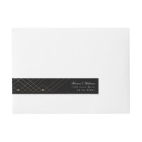 Gold Diamond Geometric Black Deco Gatsby Wedding