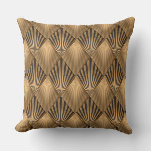 Gold Diamond Geometric Designer Pillow