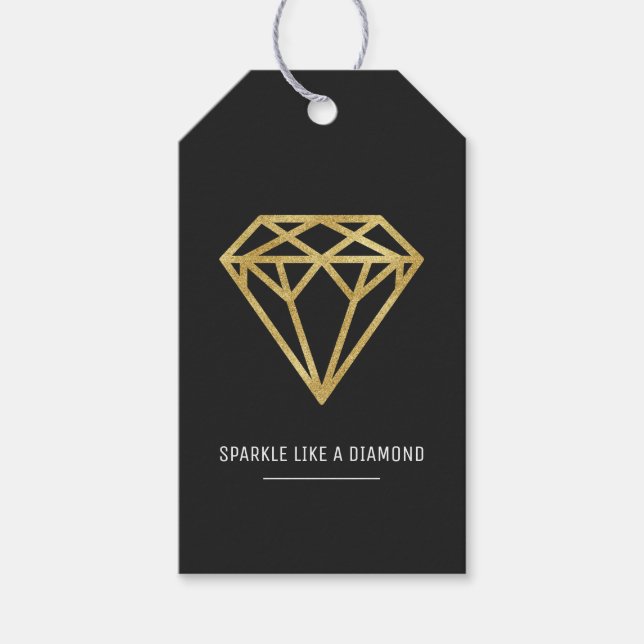 Gold Diamond Gift Tags (Front)
