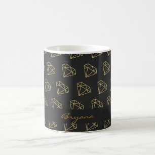 Gold Diamond Modern Glamour Bling Coffee Mug