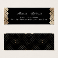 Gold Diamond noir Géométrique Mariage Gatsby