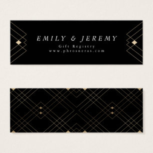 Gold Diamond noir Géométrique Mariage Gatsby