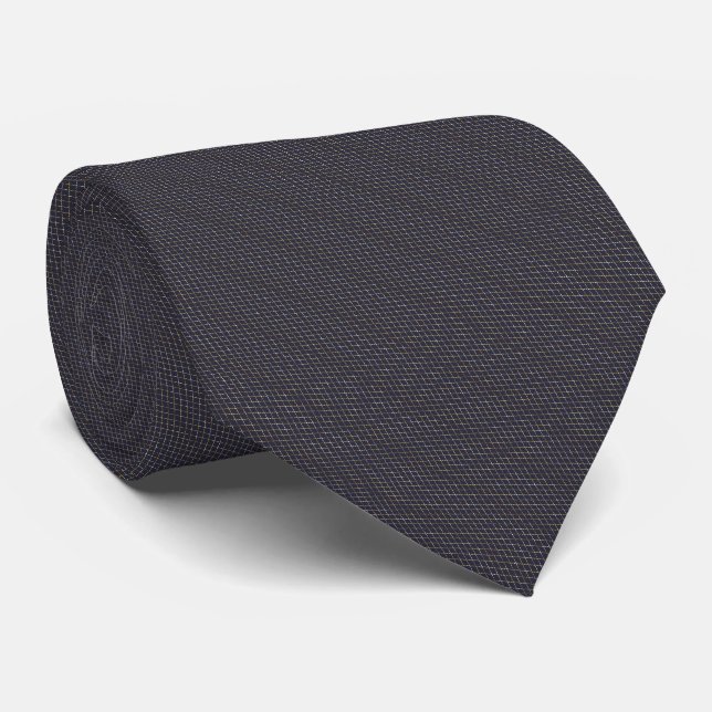 Gold Diamond Pattern Tie (Rolled)