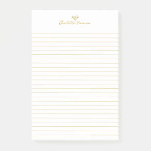 Gold Diamond Personalized Lined Notepad