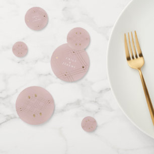 Gold Diamond Pink Geometric Deco Gatsby Wedding Confetti