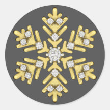 gold diamond snowflake illustration
