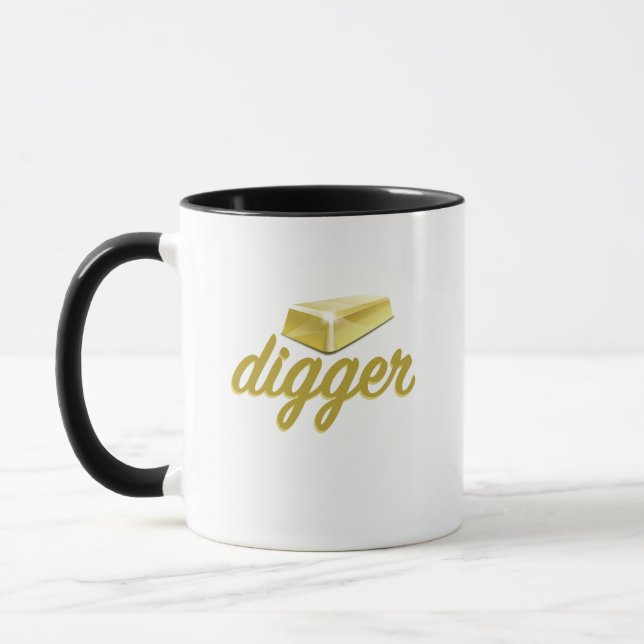 Gold Digger Funny Coffee Mug (Left)