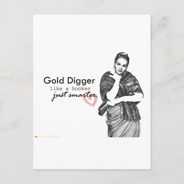 gold digger postcard (Front)