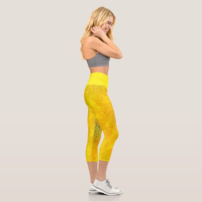 Gold Dinosaur Hide Capri Leggings (Right)