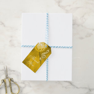 Gold Disco Ball and Heels 65th Birthday Gift Tags