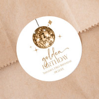 Gold Disco Ball Golden Birthday Party