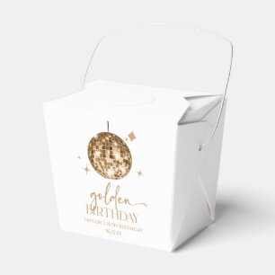 Gold Disco Ball Golden Birthday Party Favor Box