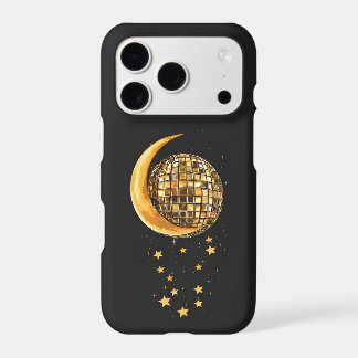 Gold Disco Ball Moon & Stars iPhone Case | Y2K