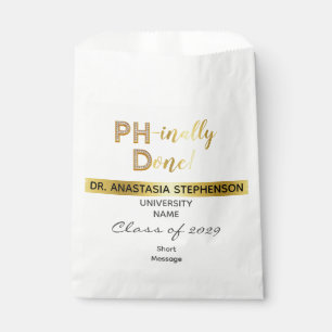 Gold Doctorate PhD Graduation Ceremony Party Favour Bag