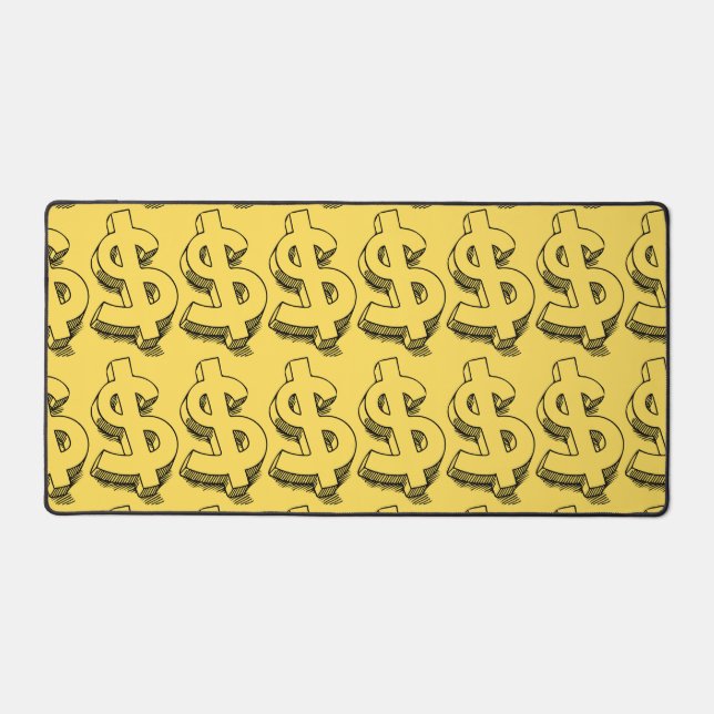 gold dolar desk mat (Front)