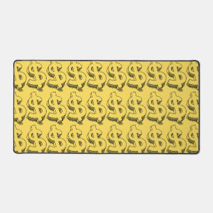 gold dolar desk mat