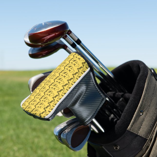 gold dolar golf head cover (In Situ)