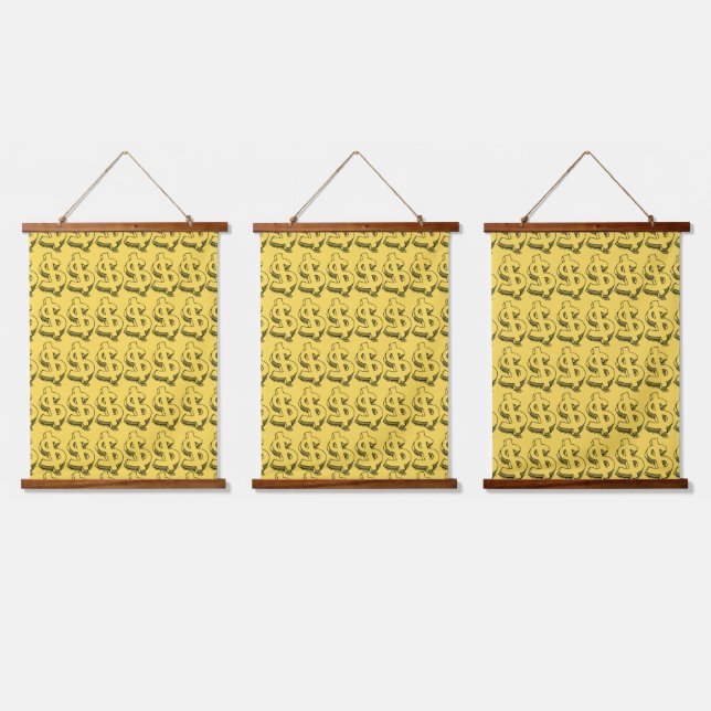 gold dolar hanging tapestry (Triple)