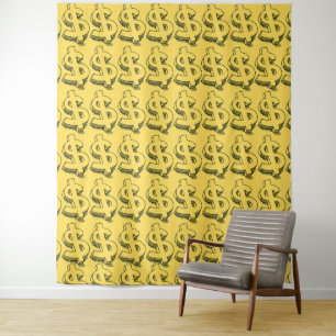 gold dolar tapestry