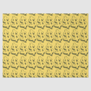 gold dolar tissue paper