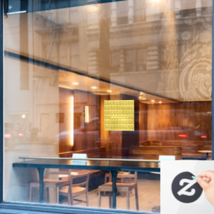 gold dolar window cling