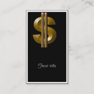 Gold Dollar Sign Business Card