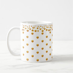 Gold Dot Confetti Coffee Mug